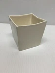 Vintage Early Retro Haeger 4" Square Pottery Planter 3716 Cream Colored U.s.a.. Fixed Price $19.99.