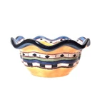 Tabletops Unlimited Argentina Ruffled Bowl Hand Painted Colorful Vintage. Fixed Price $29.99.