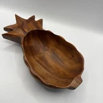 Vintage Kamani Hand Carved Pineapple Bowl Hardwoods Of The South Pacific. Fixed Price $9.80.