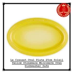 Creuset Oval Plate 25CM Soleil Yellow Stoneware Microwave Oven Dishwasher Saf. Fixed Price $81.22.