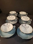 Lenox Kingsley X455 Set 6 Tea Coffee Cup 2"H & Saucer 5.75"D. Fixed Price $89.99.