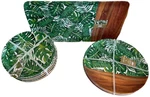 Tommy Bahama Palm & Wood Melamine Platter Tray 4 Bowls Dinner Plates Set. Fixed Price $79.95.