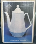 Homer Laughlin Colonial White CW-100 Beverage Server Coffee Tea New Box. Fixed Price $25.00.