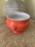 Vintage Emile Henry France Red Lion Head French Soup Bowl Stoneware 6600. Fixed Price $22.95.