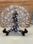 Crate & Barrel Set Of 4 Clear Glass White Floral Dessert Salad Plate 7.5 Spring. Fixed Price $30.00.
