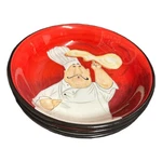 Set Of 3 Certified International Chef Bowls 9 Tracy Flickinger Red. Fixed Price $59.00.