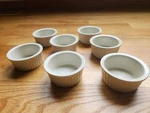 Cac China Porcelain Ramekins Set Of 7 Ceramic Dipping Sauce Bowls Dessert Cups. Fixed Price $19.95.