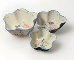 3 Temptations Seasonal By Tara Star Shaped Blue Rope Edge Nest Dragonfly Bowls. Fixed Price $55.00.