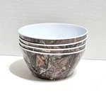 Set Of 4 Dii For The Home Camouflage 5.5" Melamine Cereal Soup Bowls 3" Deep. Fixed Price $12.99.