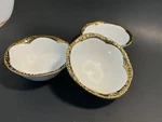 Yedi Small Bowls With Gold Rim Set Of 3. Fixed Price $24.99.