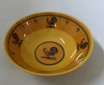 Le Cadeaux Melamine Yellow Rooster Salad Bowl Farmhouse Country Kitchen 11.75". Fixed Price $24.99.