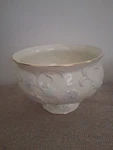 Vintage Lenox Gem Blossom Statement Centerpiece Footed Bowl Ivory Floral 9.75". Fixed Price $49.99.