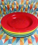 New Set Of 4 Classic Rim Soup / Sm Pasta Multicolor Bowl 9 Fiestaware. Fixed Price $69.99.