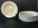 Set Of Porcellana Tognana Angela Pattern Soup Bowls 9 1/4 White Embossed. Fixed Price $22.98.