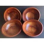 Lipper Int. Cherry Finished Wavy Rim Beechwood Serving Bowl Fruits Salads 7.5". Fixed Price $23.75.