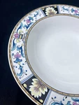 Savoir Vivre Soup Bowls (6) Florentina Rimmed 8.25"THAILAND JJ034 Pink Aqua Blue. Fixed Price $38.00.