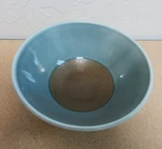 Oneida Luzerne Bowl Handcrafted Gray-blue Brown White Footed Organic Boho #1603. Fixed Price $10.99.