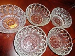 Vintage 1960'S Gibson Jewelite Glass Desert Bowl 5". Fixed Price $15.99.