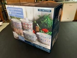 Signature 6 Piece Microwavable Storage Bowls & Lids Stackable Bright Floral Nib. Fixed Price $59.95.