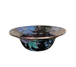 Mackenzie-childs Gorgeous Black Flower Market 12" Serving/fruit Bowl New No Box. Fixed Price $109.00.