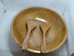 Usedverygood - Palm Naki Premium Acacia Wood Salad Bowl Set, 3 Piece, 12 X 4. Fixed Price $29.97.