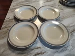 Hutschenreuther Pasta Soup Bowl 9 1/4" Blue & Gray Lhs Bavaria Germany Turvel. Fixed Price $30.00.