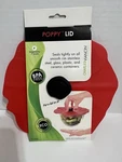 Charles Viancin Poppy Lid 8" Silicone Floral Red Airtight Microwave Safe. Fixed Price $21.50.