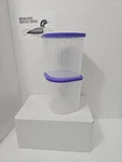 Set Of Tupperware Fresh Cool 4.25C/1.0L Refrigerator Containers Purple Lids. Fixed Price $14.00.