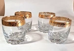 Circleware Versailles Gold Rim Old-fashioned Whiskey Glasses Art Nouveau SET/4. Fixed Price $38.25.