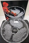 Studio Nova Winter Rose Centerpiece Bowl Glass 12" Holidays Designnib. Fixed Price $18.99.