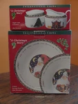 Susan Winget International China Christmas Story Serving Bowl Sugar Creamer Set. Fixed Price $99.00.
