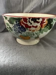 The Pioneer Woman Footed Country Garden Stoneware Cereal Soup Bowl Red Rim 6". Fixed Price $10.49.