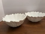 Indiana Glass Milk Lily Pons Sunflower Serving Bowl 7" Set Of 2. Fixed Price $13.99.