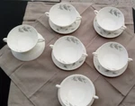 Reduced SET/6 Mcm Wedgewood Pinehurst Cream Soup/saucer Taplin W4765 Fab!. Fixed Price $69.00.