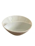 Crate & Barrel Divided Angle Bowl 8 Vegetable Chip Dip 656-723 Porcelain. Fixed Price $29.99.