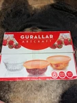 Set Of 6 Gurallar Artcraft Clear Glass Bowls W/ Orange Lids New Never Used. Fixed Price $35.95.
