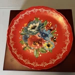 Set Of 2 The Pioneer Woman 8.5" Salad Plates Stoneware Melody Red Floral. Fixed Price $12.35.