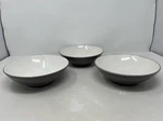 Denby England DEN39 Gray Circles Rings Soup Or Cereal Bowls Mid Century Modern. Fixed Price $55.95.