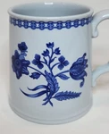 Spode Palace Garden Blue Floral Oz Tankard Mug W147 Top Carborundum Division. Fixed Price $134.95.