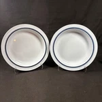 Dansk Bistro Christianshavn Blue Stripe Rimmed Soup Pasta Bowls Portugal (2 Pc). Fixed Price $17.99.