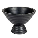 Creative Co-op Boho Wood Pedestal Serving Bowl, Black Finish. Fixed Price $38.94.