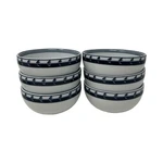 Vintage Dansk Concerto Six Allegro Blue Accent Fruit Cereal Bowl Made Sri Lanka. Fixed Price $114.99.