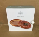 New Open Box Home Covered Pumpkin Pie Dish. Fixed Price $24.50.