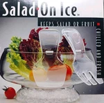 On Ice Acrylic 3 Piece Set Nib Keeps Salads & Fruits Chilled. Fixed Price $15.93.