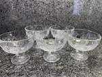 Set 5 Pasabahce Circle Turkey Art Of Glass Fruit Design Sherbet Dessert Bowls. Fixed Price $28.00.
