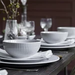 Pillivuyt France, Plisse 6" White Porcelain Individual Salad / Cereal Bowl, New. Fixed Price $38.00.
