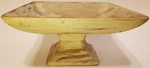 Vintage Square Ceramic Footed Pedestal Compote 170 Brushed Gold. Fixed Price $19.00.