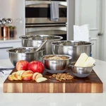 Viking 10-PIECE Stainless Steel Mixing, Prep And Serving Bowl Set, Grey. Fixed Price $66.66.