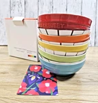 Le Creuset Rainbow Multi Bowl Of 5 Stoneware 6" Cereal Soup Salad Colorful. Fixed Price $198.00.
