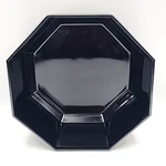 Arcoroc Octime 9 Inch Black Serving Bowl Octagonal Sided Glass France. Fixed Price $29.99.